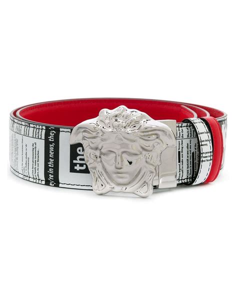 Versace Newspaper print belt 